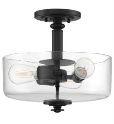 Craftmade 49853-C Dardyn 3 Light 13" Incandescent Clear Glass Convertible Semi Flushmount Ceiling Light
