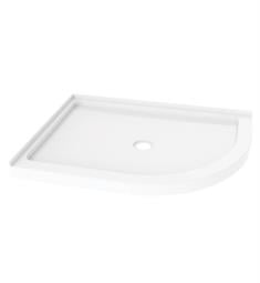 Fleurco ADR3648-18 48" Acrylic Half Round Corner Shower Base with Center Drain and Two Integrated Tile Flanges in White