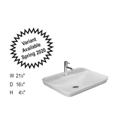Barclay 5-691WH Variant Rectangular Drop-in Basin with Ledge, White
