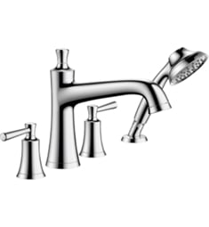 Hansgrohe 04777 Joleena Deck Mounted Roman Tub Filler with Built-In Diverter with Included Hand Shower, Less Rough In