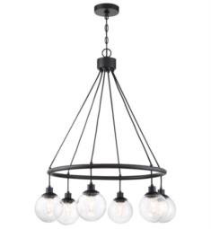 Craftmade 53326 Que 6 Light 28 1/2" Incandescent One Tier Clear Seeded Glass Chandelier