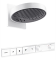 Hansgrohe 04863700 Rainfinity Showerhead 250 3-Jet, 2.5 GPM with RainSelect Thermostatic Trim for 4 Functions in Matte White