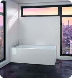 Neptune Rouge 1.23212.0.10 Zurich 59 3/4" Customizable Free Standing Rectangular Bathtub with Tiling Flange and Skirt