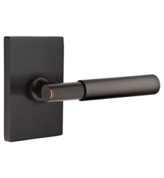 Emtek 5123 4" Modern Brass Door Lever Set with Modern Rectangular Rosette ( without Adjustable Latch Lock Function )