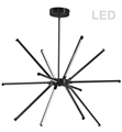 Dainolite ARY-3260LEDC Array 12 Light 31 1/2" LED One Tier Chandelier with White Acrylic Diffuser