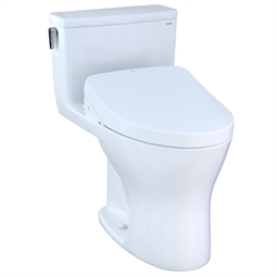 TOTO MW8563046CUMG#01 Ultramax 27 3/8" One Piece 1.0 GPF & 0.8 GPF Dual Flush Elongated Toilet and Washlet+ S500E