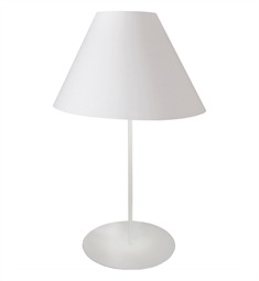 Dainolite MM142T-WH-790 Maine 1 Light 27" Decorative Table Lamp Portable Light in Matte White Finish and White Shade