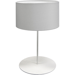 Dainolite MM141T-WH-790 Drum 1 Light 23" White Table Lamp Portable Light in White Jewel Tone