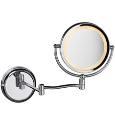 Dainolite LEDMIR-1W-PC Signature 18" 8W Swing Arm LED Lighted Magnifier Mirror in Polished Chrome
