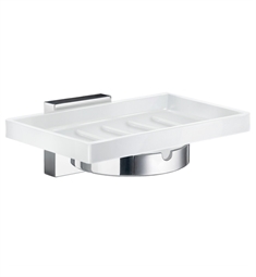 Smedbo RK342P House Holder in Polished Chrome with Porcelain Soap Dish