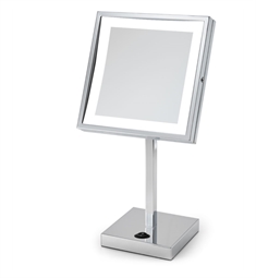 Electric Mirror MM-ELX-CO-CC Elixir 8" Countertop Square Framed Make-Up Mirror with LED Light