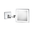 Electric Mirror MM-ELX-WM Elixir 8" Wall Mount Square Framed Make-Up Mirror with LED Light