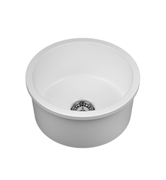 Empire Industries YU18RG Yorkshire 18 1/2" Undermount Fireclay Square Bar Sink With Grid And Strainer