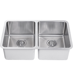 Empire Industries A-9C Atlas 29 1/2" Double Sink With Grid And Strainer