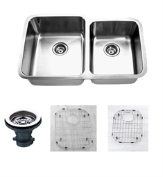 Empire Industries SP-15LC Premium 32" Double Bowl Stainless Steel Kitchen Sink