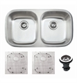 Empire Industries SP-9C Premium 33" Double Bowl Stainless Steel Kitchen Sink