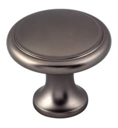 Top Knobs M2196 Nouveau 1 1/8" Zinc Alloy Round/Mushroom Shape Ringed Cabinet Knob in Ash Gray