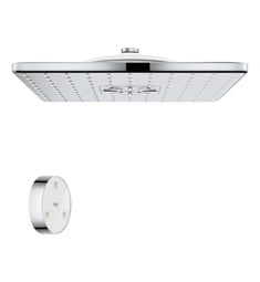 Grohe 26645000 Rainshower Smartconnect Square 12" Multi Function Adjustable Shower Head with Remote