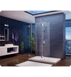 Fleurco VW56302 Monaco 5' Walk in Shower System VW56302 with Square Top