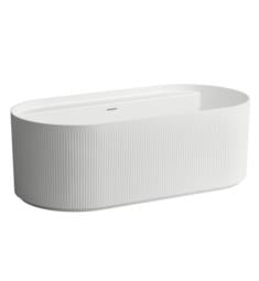 Laufen H221342000000U Sonar 63" Marbond Freestanding Oval Bathtub with Relief in White