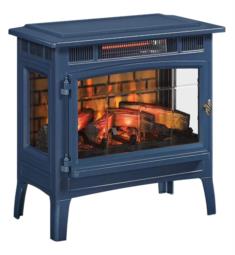 Duraflame DFI-5010-07 24" Freestanding 3D Infrared Electric Fireplace Stove in Navy with Remote Control