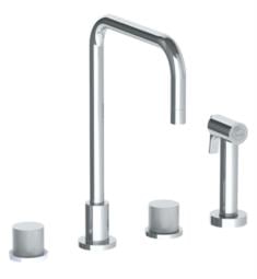 Watermark 22-7.1-TIA Titanium 12" Double Knob Handle Deck Mounted Square Top Kitchen Faucet with Side Spray