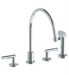 Watermark 23-7.1EG Loft 2.0 12 1/2" Double Handle Deck Mounted Extended Gooseneck Kitchen Faucet with Side Spray