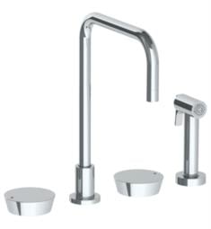 Watermark 36-7.1 Zen 12" Double Handle Deck Mounted Square Top Kitchen Faucet with Side Spray