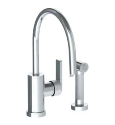 Watermark 70-7.4G Rainey 13 1/8" Single Lever Handle Deck Mounted Gooseneck Kitchen Faucet with Side Spray