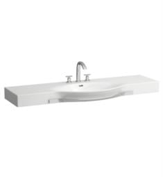 Laufen H8127060001 Palace 59 1/8" Wall Mount Rectangular Bathroom Sink with Towel Bar in White