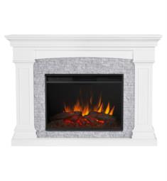 Real Flame 8290E-W Deland Grand 63" Freestanding Electric Fireplace Mantel Package in White