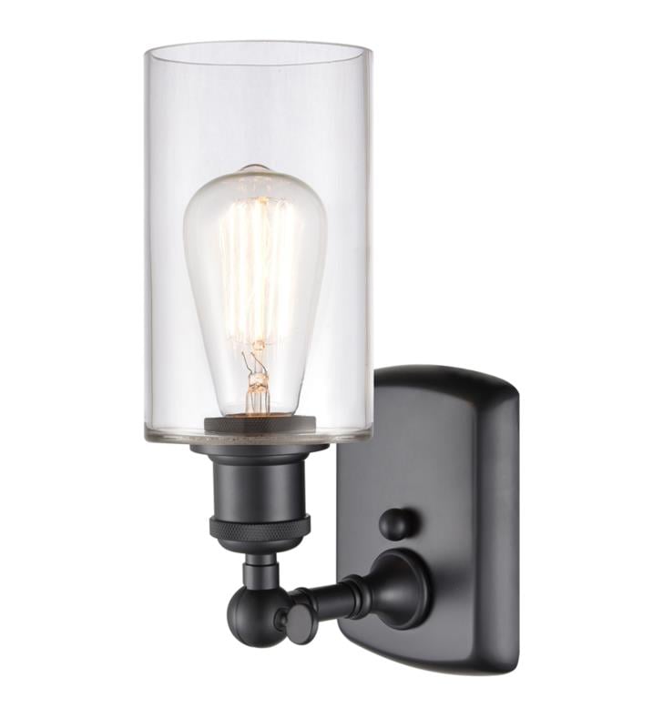 Innovations 516-1W-BK-G802 Transitional One Light Wall Sconce from Ballston Collection in Black Finish 