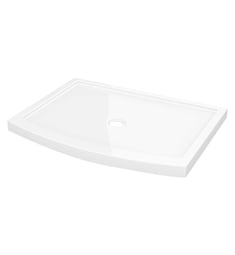 Fleurco ABV3248-18-B 48" In-Line Bowfront Acrylic Shower Base with Center Drain in White - Non Lucite