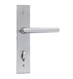 Emtek 16B3SS 10" Non-Keyed American Thumbturn Patio Passage Multi Point Trim with Modern Style BackPlates in Stainless Steel