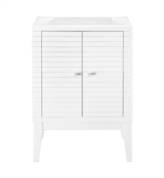 James Martin E213-V24-GW Linden 24" Single Vanity Cabinet in Glossy White without Countertop without Countertop
