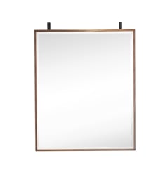 James Martin 410-M25-WLT Lakeside 25" Mirror in Mid Century Walnut with Matte Black