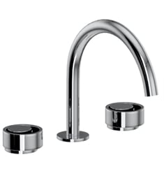 Rohl EC08D3IW Eclissi Widespread Bathroom Faucet C-Spout with Circular Handle
