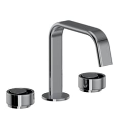 Rohl EC09D3IW Eclissi Wall Mount Widespread Bathroom Faucet U-Spout with Circular Handle