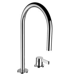 Laufen H311332004220U Kartell 12 1/4" Single Handle Vessel Bathroom Sink Faucet without Pop-Up Waste in Chrome