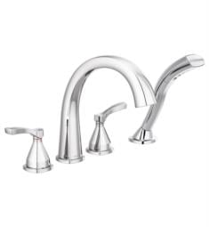 Delta T4777 Stryke 10 3/4" Double Lever Handle Deck Mounted Roman Tub Faucet with Handshower