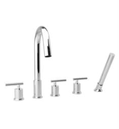 Artos F502-10 Opera 12 1/4" Five Hole Deck Mounted Roman Tub Faucet with Lever Control and Handshower