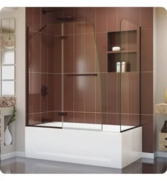 DreamLine SHDR3448580RT Aqua Ultra 48 in W x 30 in D x 58 in H Frameless Hinged Tub Door with Return Panel