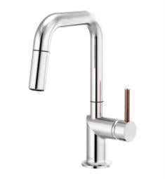 Brizo 63965LF-LHP Odin 12 1/8" Single Handle Pull-Down Prep Faucet with Square Spout - Less Handle