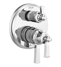 Delta T27856 Dorval Traditional 2-Handle Monitor 17 Series Valve Trim With 3 Setting Diverter