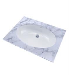 TOTO LT1506G#01 23 1/4" Single Bowl Oval Undercounter Bathroom Sink with Overflow in Cotton