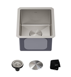 Kraus KHU101-13 Standart PRO 13” Undermount 16 Gauge Stainless Steel Single Bowl Bar Prep Kitchen Sink