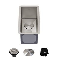 Kraus KHU101-10 Standart PRO 10” Undermount 16 Gauge Stainless Steel Single Bowl Bar Prep Kitchen Sink