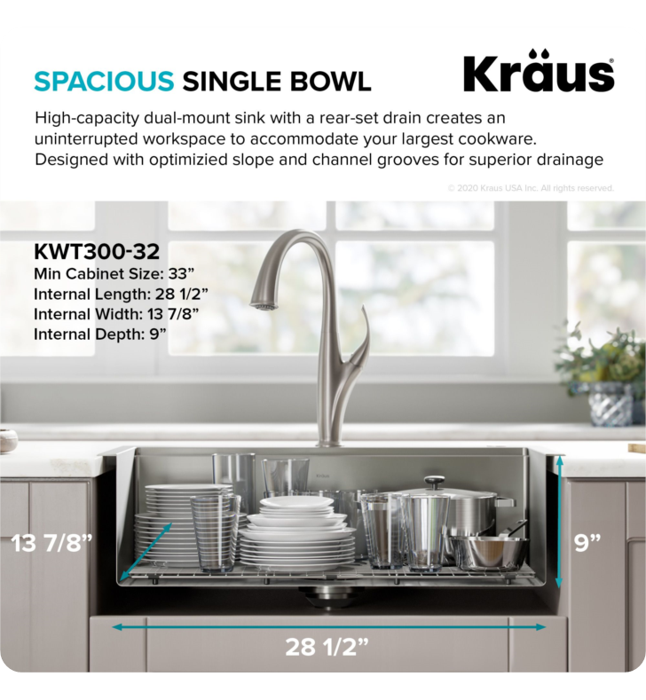 Kraus Multipurpose Workstation Sink Roll-Up Dish Drying Rack - Aqua