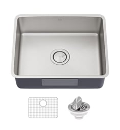 Kraus KA1US21B Dex 21” Undermount 16 Gauge Antibacterial Stainless Steel Single Bowl Kitchen Sink