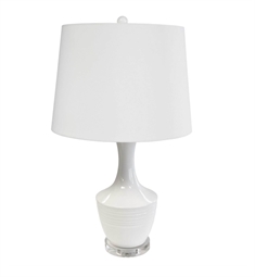Dainolite GOL-271T-WH Goliath 30" Table Lamp Portable Light in White
